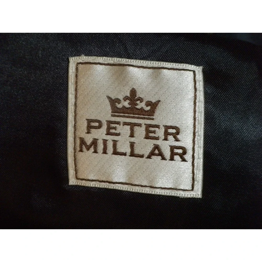 Peter Millar Sport Coat‎ Mens 46R Navy Blue Plaid Flynn Wool Classic Fit Lined